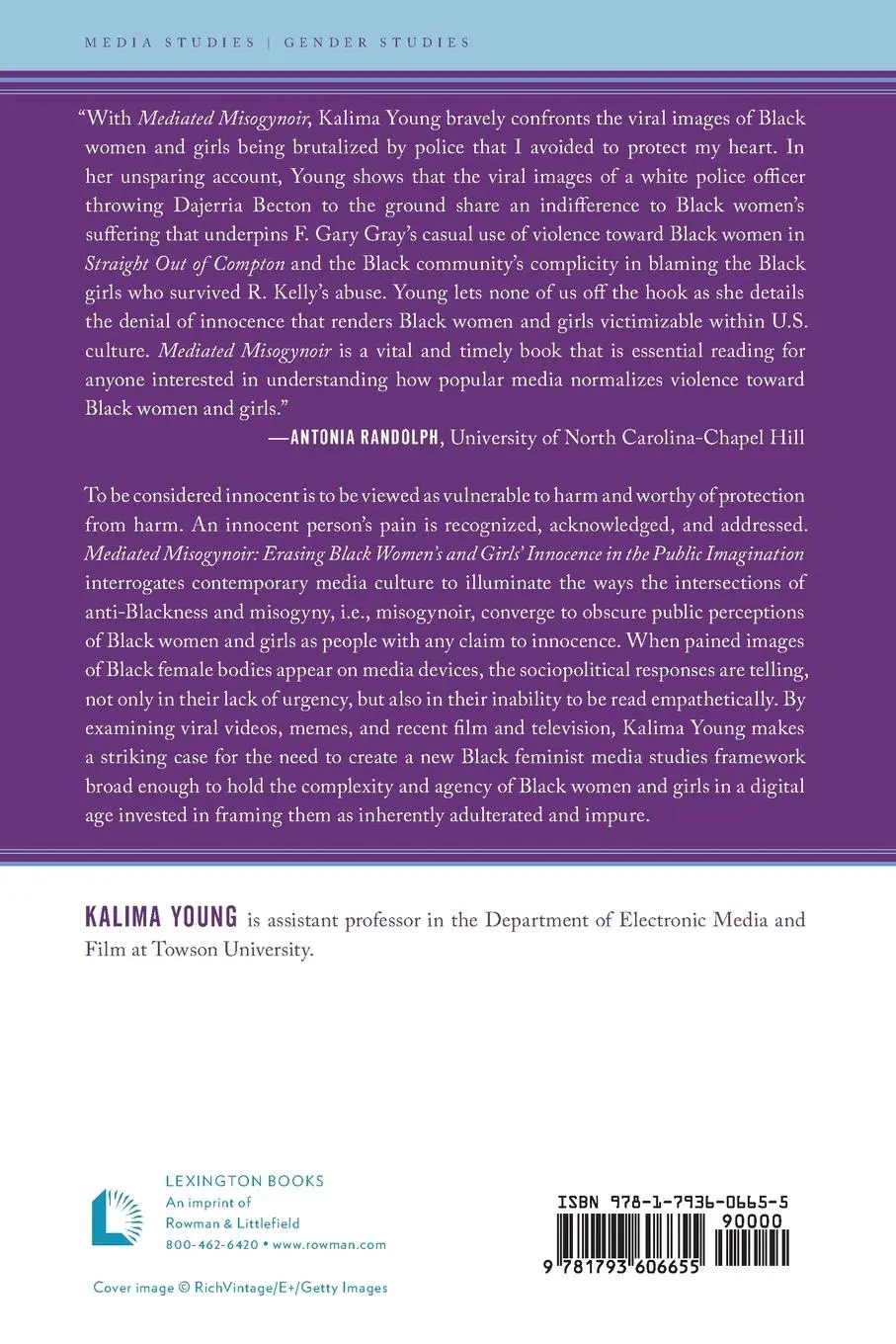 Rückseite: 9781793606655 | Mediated Misogynoir | Kalima Young | Taschenbuch | Englisch | 2024