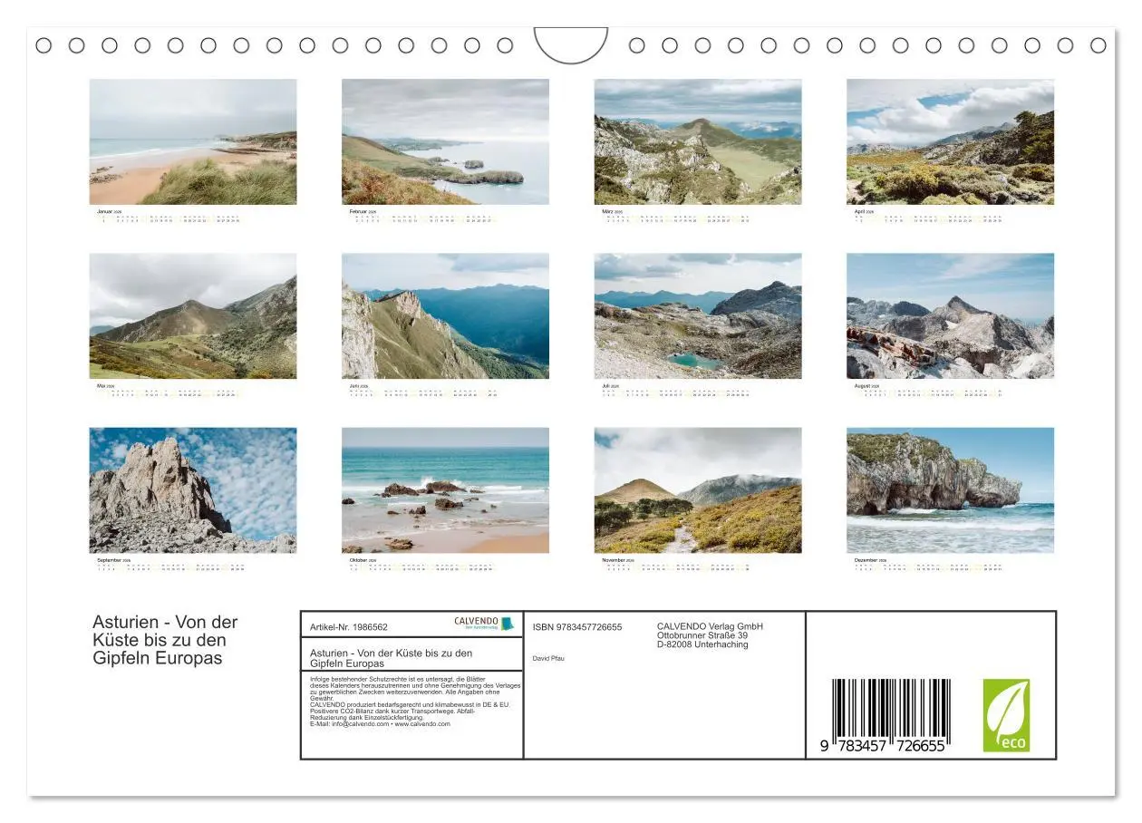Bild: 9783457726655 | Asturien - Von der Küste bis zu den Gipfeln Europas (Wandkalender...