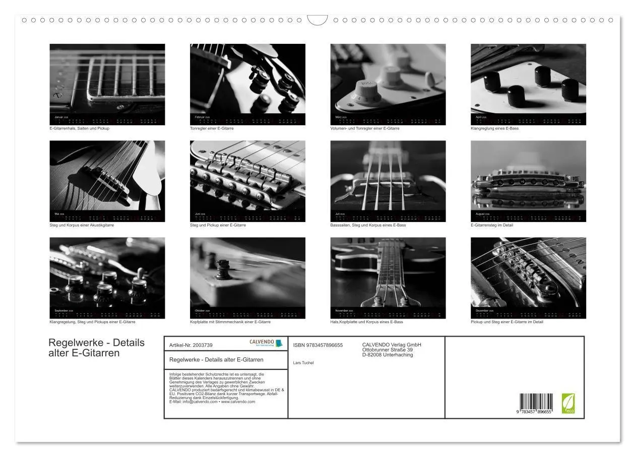 Bild: 9783457896655 | Regelwerke - Details alter E-Gitarren (Wandkalender 2026 DIN A2...