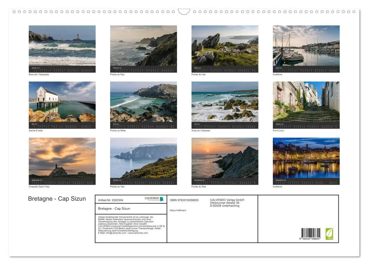 Bild: 9783516056655 | Bretagne - Cap Sizun (Wandkalender 2026 DIN A2 quer), CALVENDO...