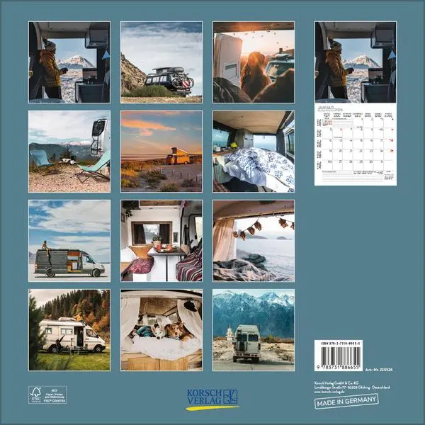 Bild: 9783731886655 | Vanlife 2026 | Verlag Korsch | Kalender | 13 S. | Deutsch | 2026