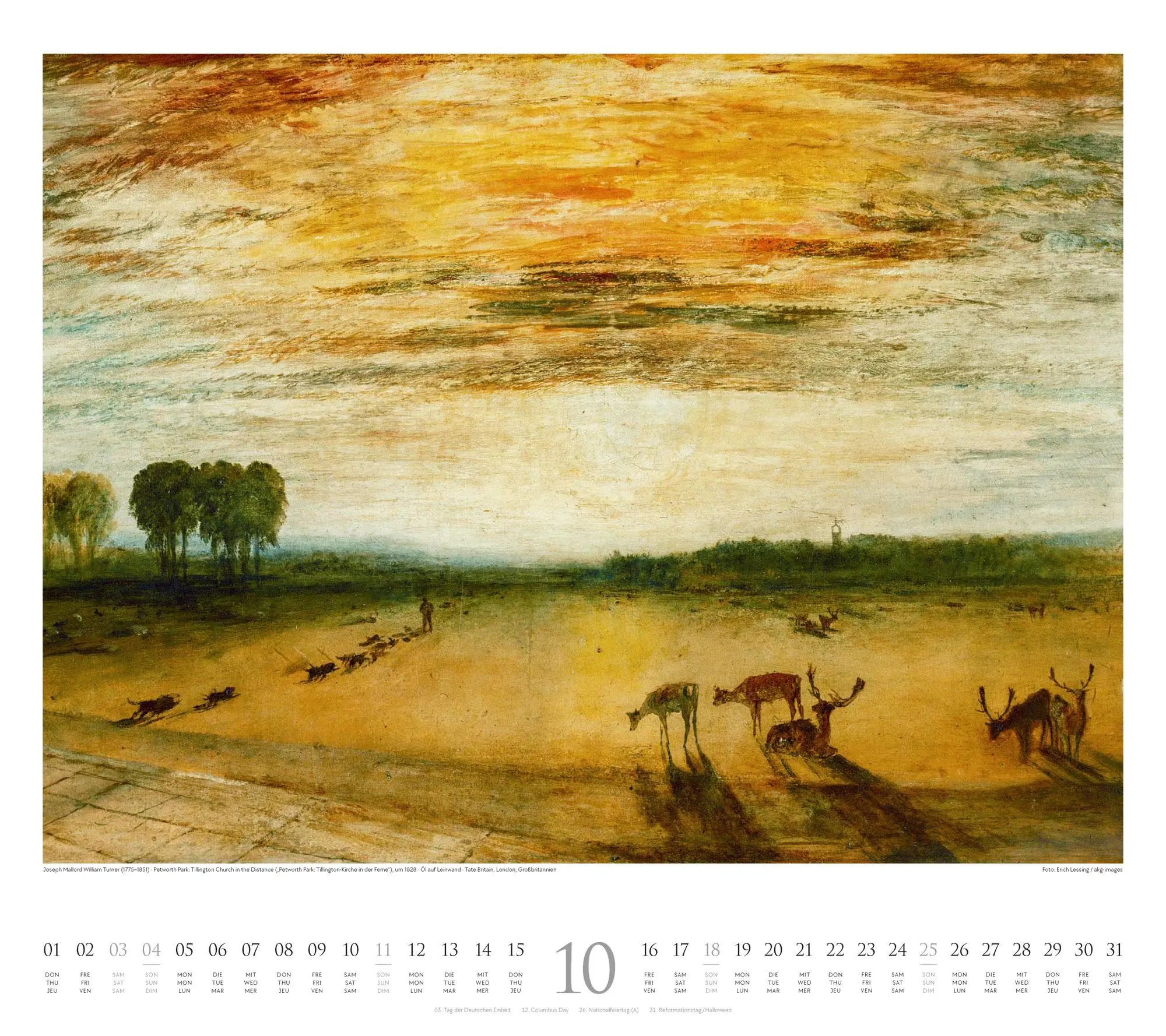 Bild: 9783838426655 | William Turner Kalender 2026 | William Turner (u. a.) | Kalender