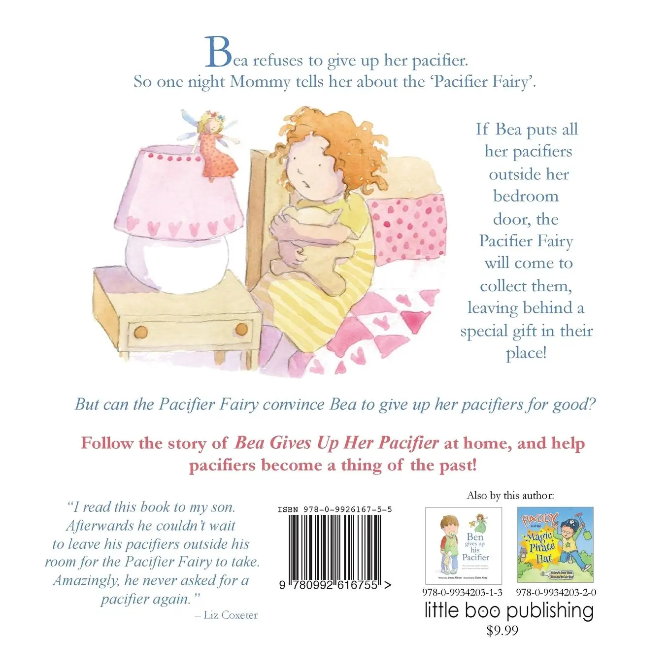 Rückseite: 9780992616755 | Bea Gives Up Her Pacifier | Jenny Album | Taschenbuch | Englisch