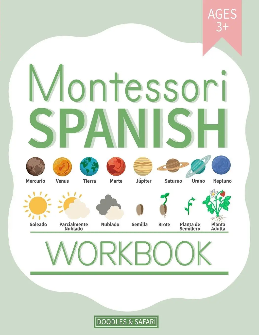 Cover: 9781087896755 | Montessori Spanish Workbook | Doodles And Safari | Taschenbuch | 2023