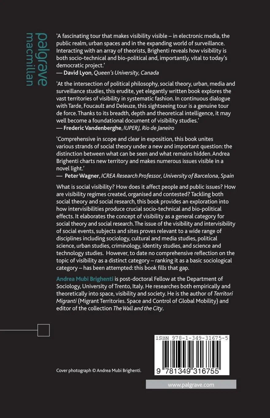 Rückseite: 9781349316755 | Visibility in Social Theory and Social Research | A. Mubi Brighenti