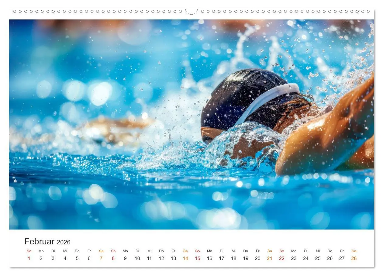 Bild: 9783457266755 | Schwimmen - Bahn für Bahn (Wandkalender 2026 DIN A2 quer), CALVENDO...