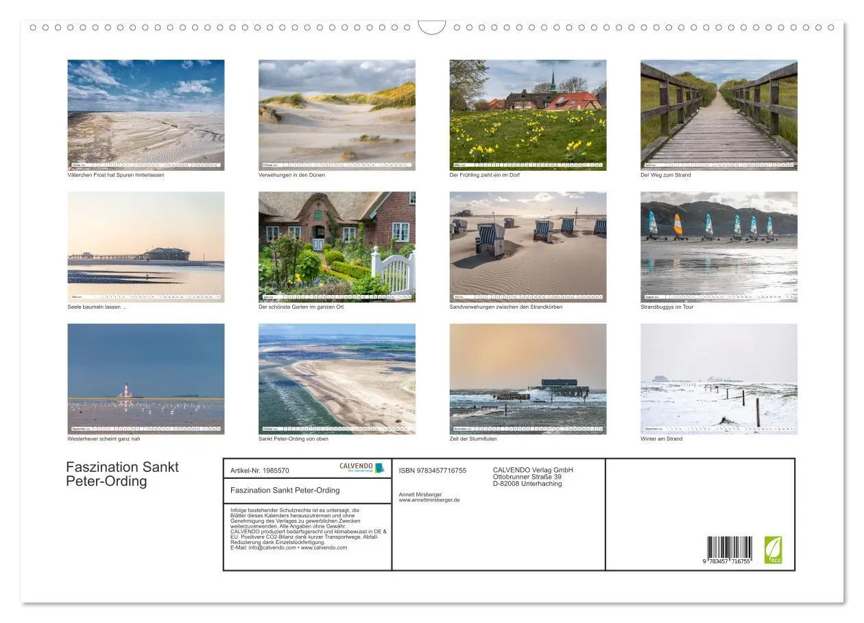 Bild: 9783457716755 | Faszination Sankt Peter-Ording (Wandkalender 2026 DIN A2 quer),...