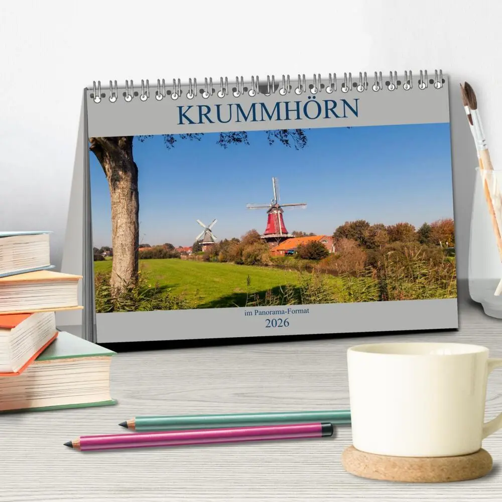 Bild: 9783457886755 | Krummhörn im Panorama-Format (Tischkalender 2026 DIN A5 quer),...