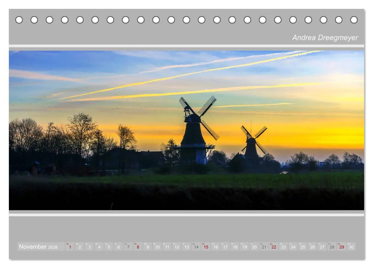 Bild: 9783457886755 | Krummhörn im Panorama-Format (Tischkalender 2026 DIN A5 quer),...
