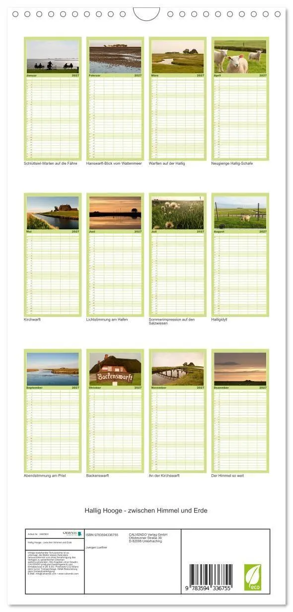 Bild: 9783594336755 | Familienplaner 2027 - Hallig Hooge - zwischen Himmel und Erde mit 5...