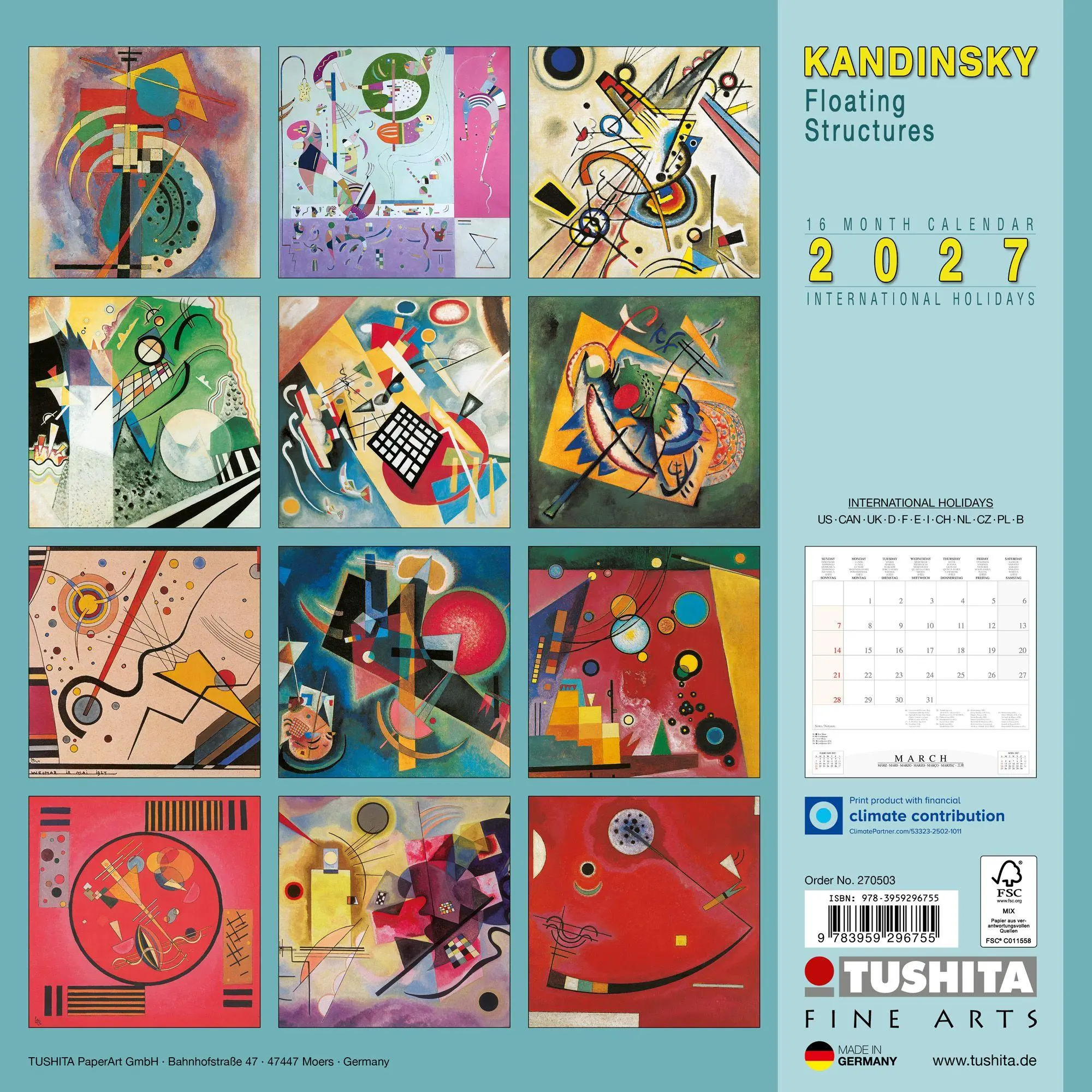 Bild: 9783959296755 | Wassily Kandinsky - Floating Structures 2027 | Kalender 2027 | 28 S.