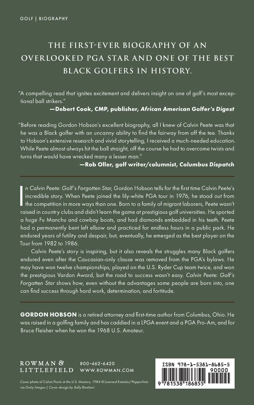 Rückseite: 9781538186855 | Calvin Peete | Golf's Forgotten Star | Gordon Hobson | Buch | Englisch