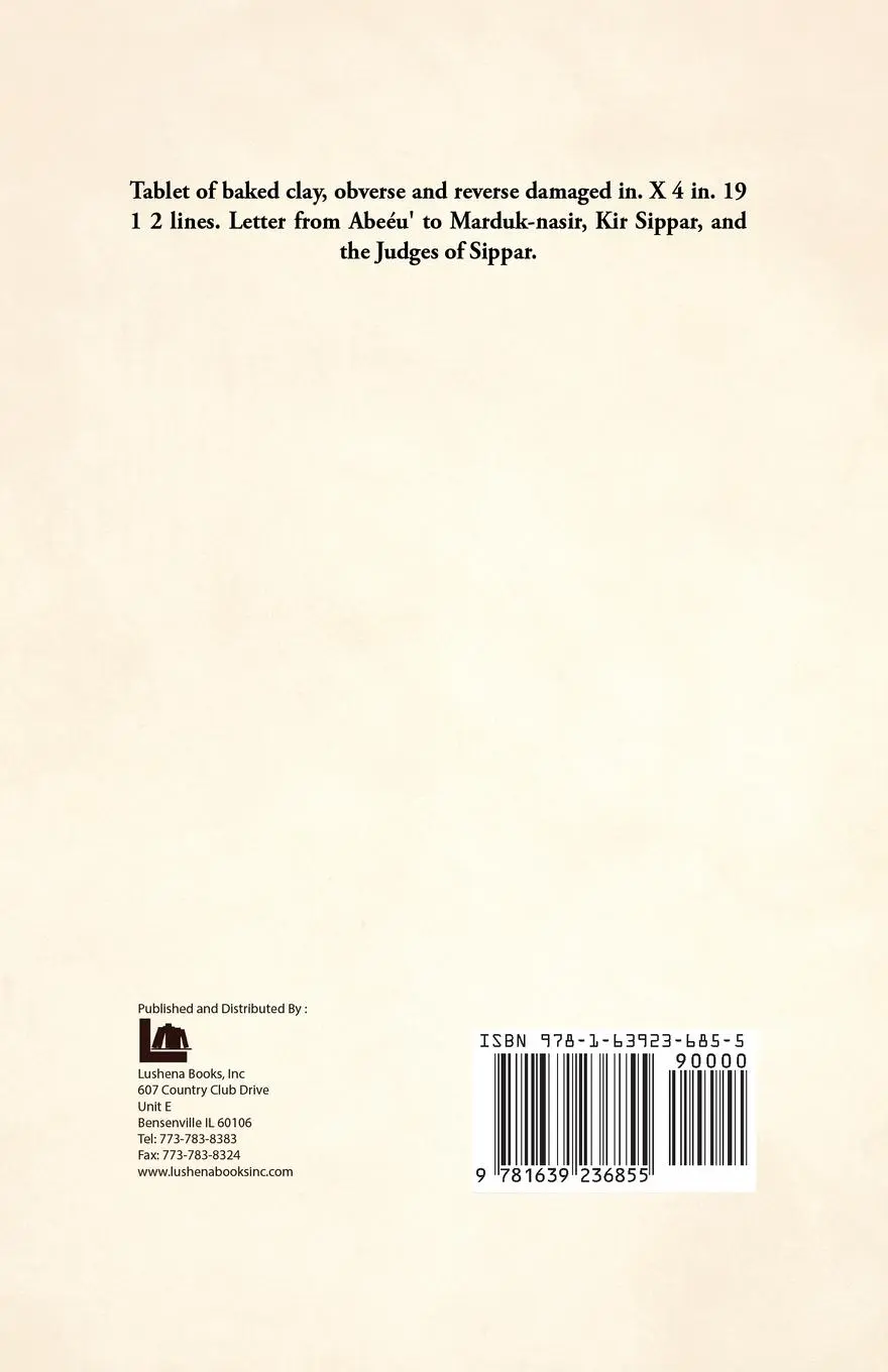 Rückseite: 9781639236855 | The Letters and Inscriptions of Hammurabi King of Babylon, About B....