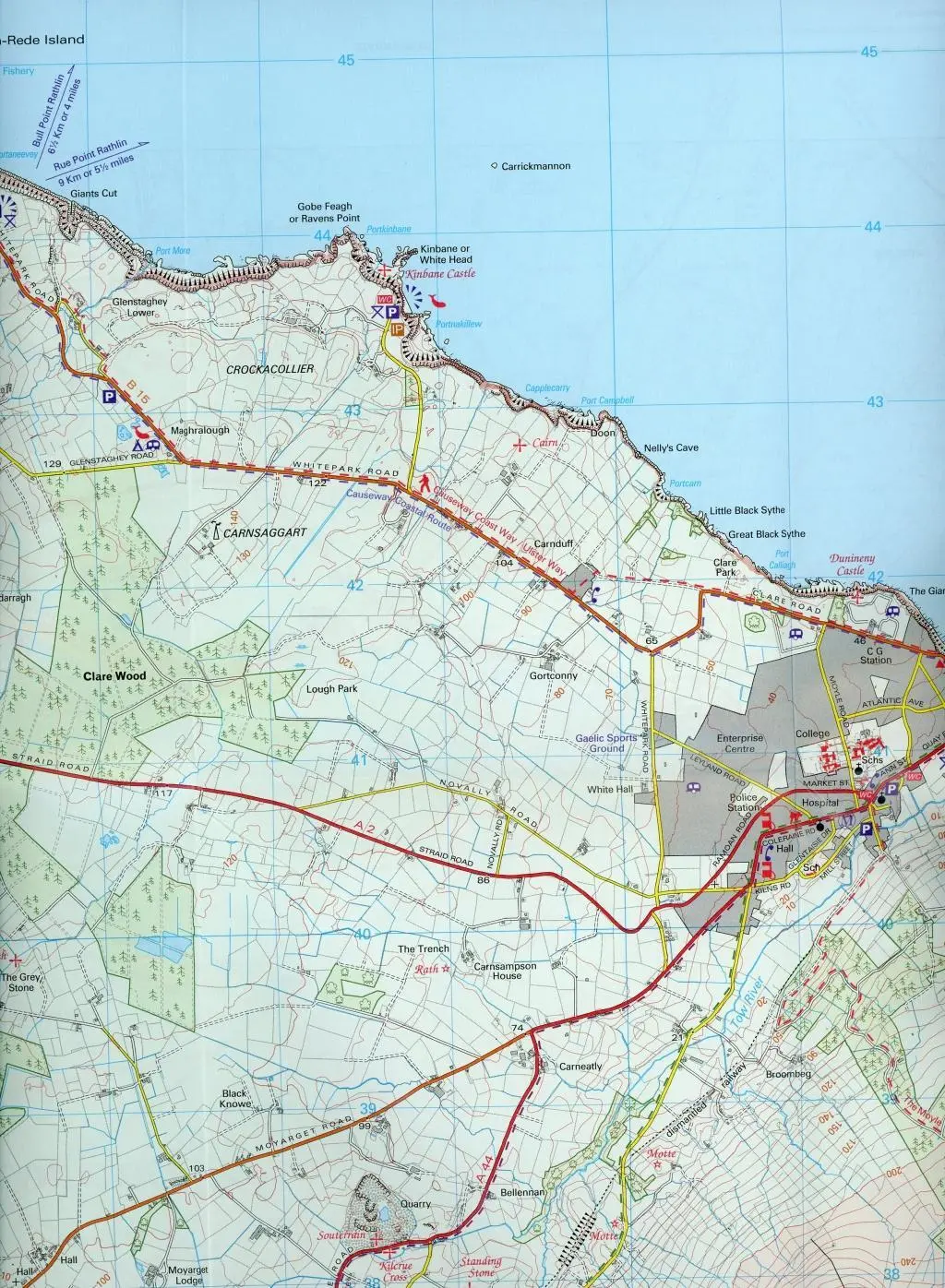 Bild: 9781905306855 | Causeway Coast | and Rathlin Island | (Land-)Karte | Karte/Landkarte