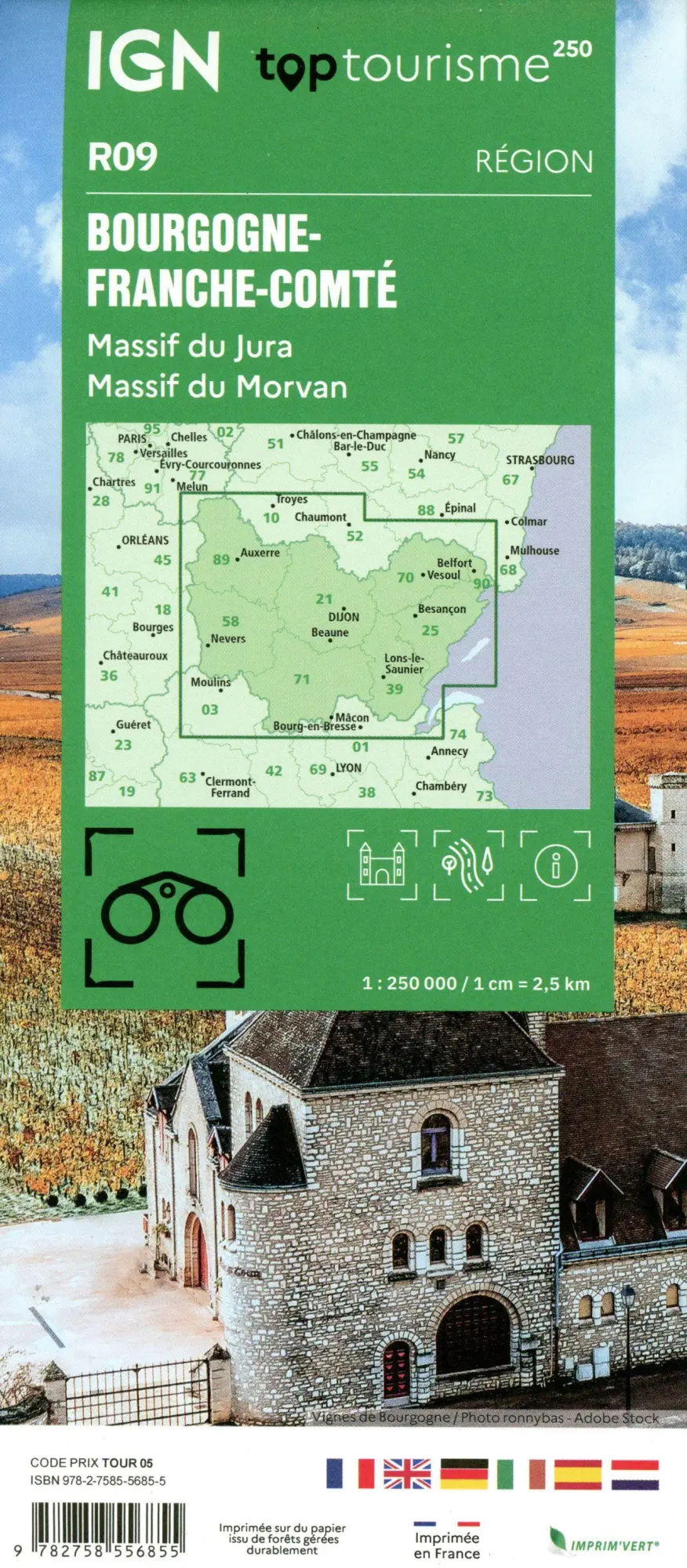 Bild: 9782758556855 | R09 Bourgogne Franche-Comté | (Land-)Karte | Französisch | 2025