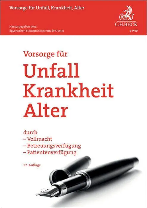 Cover: 9783406836855 | Vorsorge für Unfall, Krankheit, Alter | Justiz | Taschenbuch | 64 S.