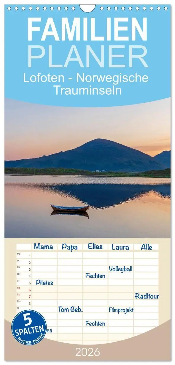 Cover: 9783516656855 | Familienplaner 2026 - Lofoten - Norwegische Trauminseln mit 5...