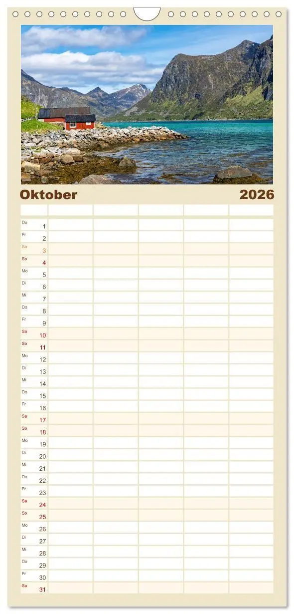 Bild: 9783516656855 | Familienplaner 2026 - Lofoten - Norwegische Trauminseln mit 5...