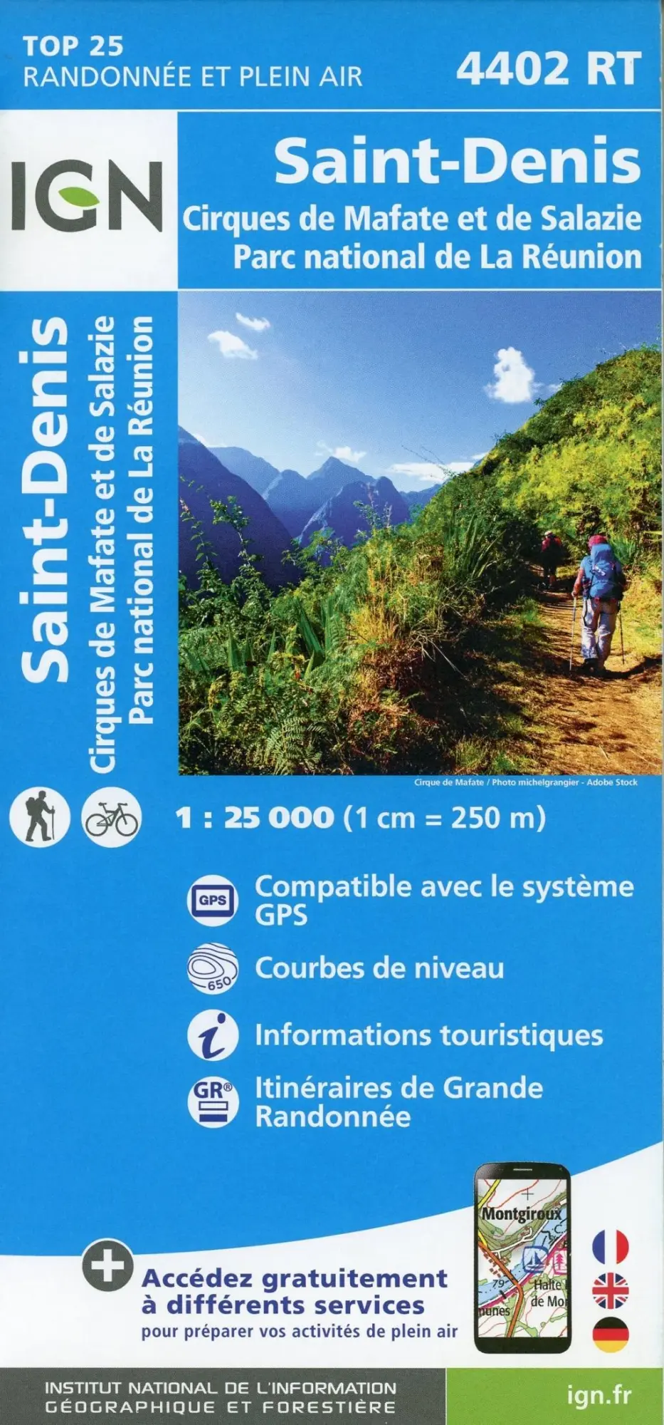Cover: 9782758546955 | Saint-Denis Cirques de Mafate et de Salazie 1 : 25 000 | La Réunion