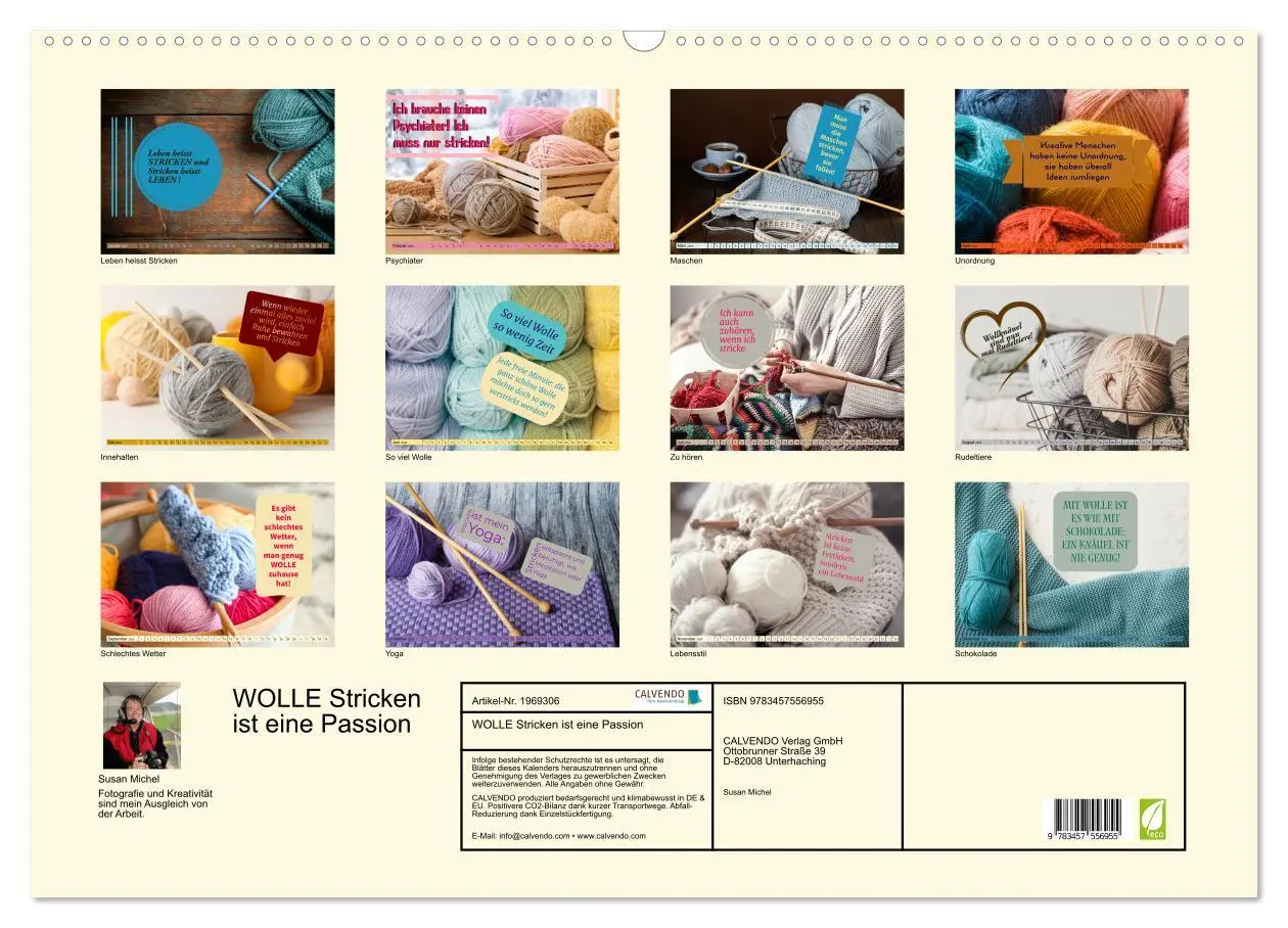 Bild: 9783457556955 | WOLLE Stricken ist eine Passion (Wandkalender 2026 DIN A2 quer),...
