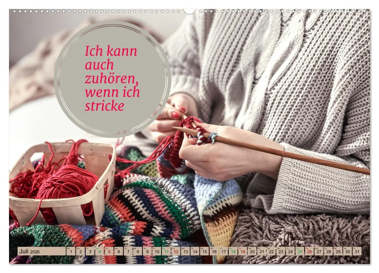 Bild: 9783457556955 | WOLLE Stricken ist eine Passion (Wandkalender 2026 DIN A2 quer),...