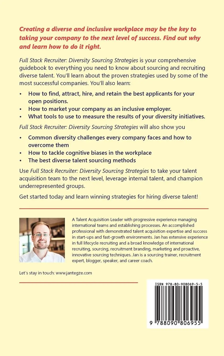 Rückseite: 9788090806955 | Full Stack Recruiter | Diversity Sourcing Strategies | Jan Tegze