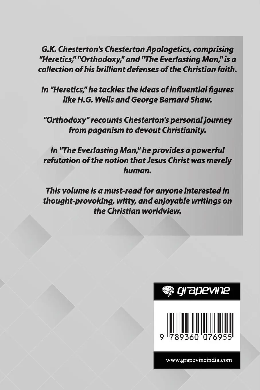 Rückseite: 9789360076955 | The Three Apologies of G.K. Chesterton | G. K. Chesterton | Buch