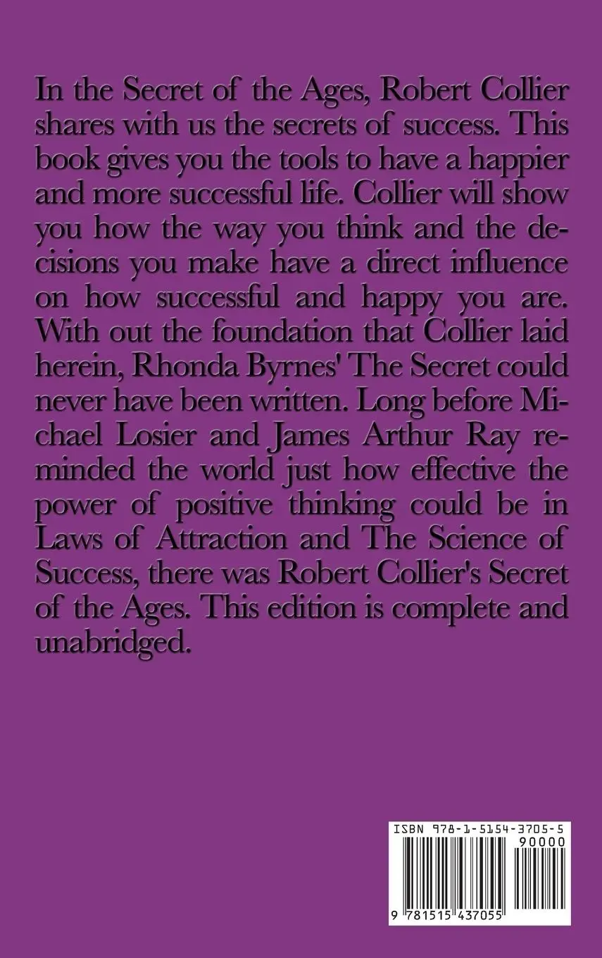 Rückseite: 9781515437055 | The Secret of the Ages | Robert Collier | Buch | Gebunden | Englisch