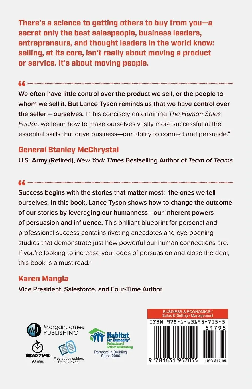 Rückseite: 9781631957055 | The Human Sales Factor | Lance Tyson | Taschenbuch | Englisch | 2022
