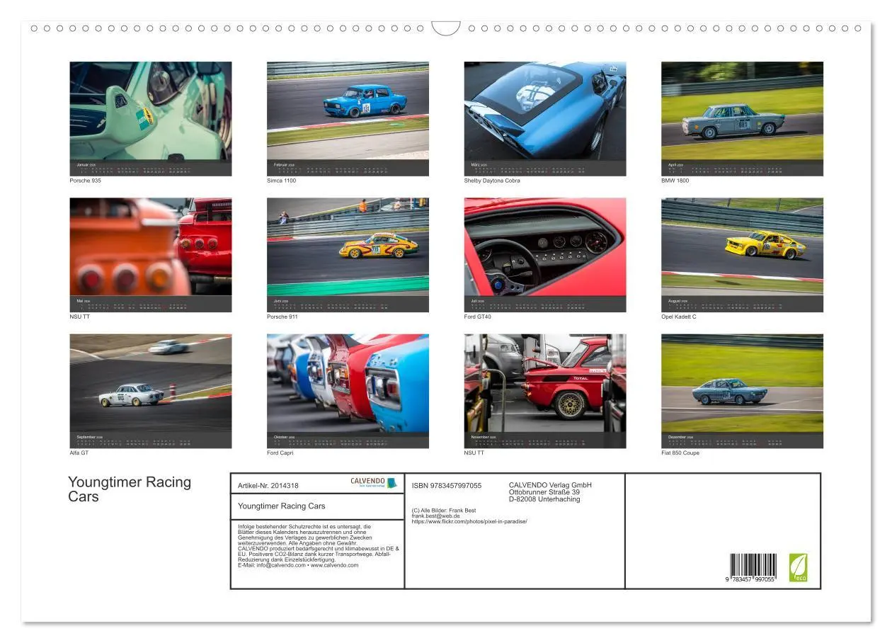 Bild: 9783457997055 | Youngtimer Racing Cars (Wandkalender 2026 DIN A2 quer), CALVENDO...
