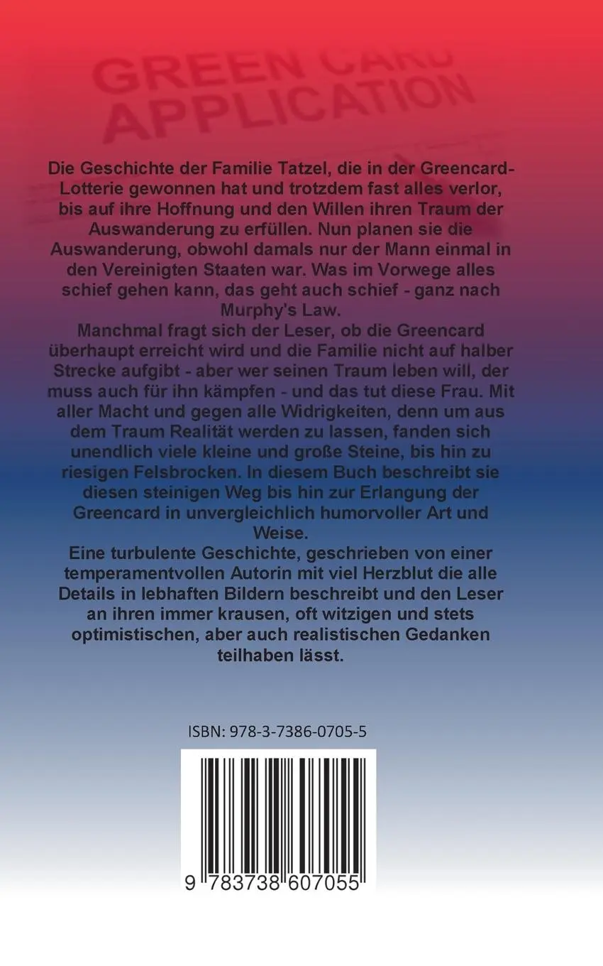 Rückseite: 9783738607055 | Greencard und andere Katastrophen | Demi Tatzel | Taschenbuch | 304 S.