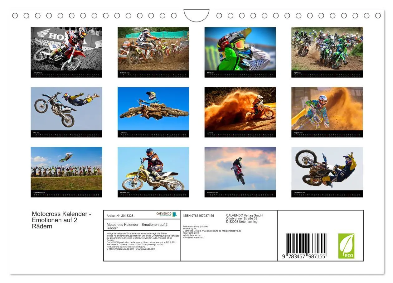 Bild: 9783457987155 | Motocross Kalender - Emotionen auf 2 Rädern (Wandkalender 2026 DIN...