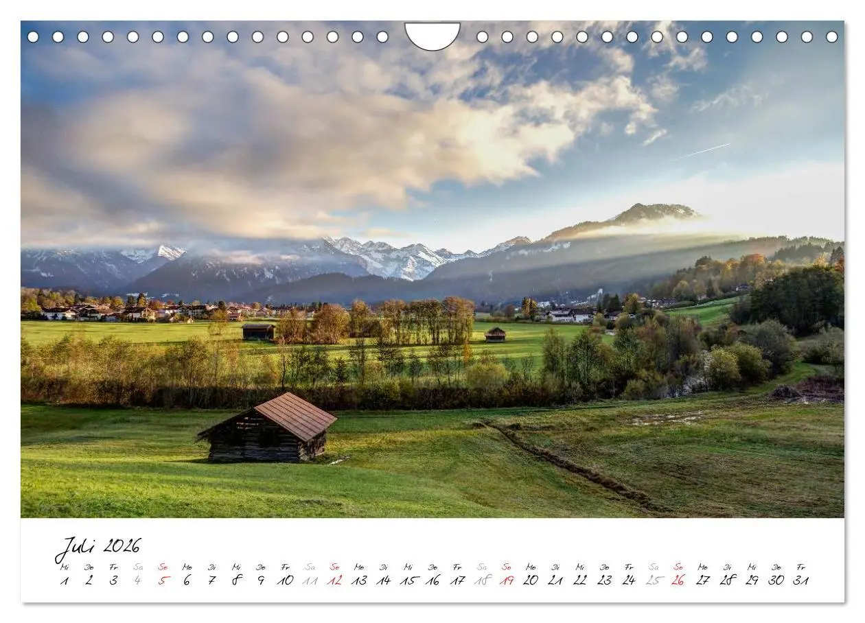 Bild: 9783516077155 | Oberallgäuer Landschaft (Wandkalender 2026 DIN A4 quer), CALVENDO...