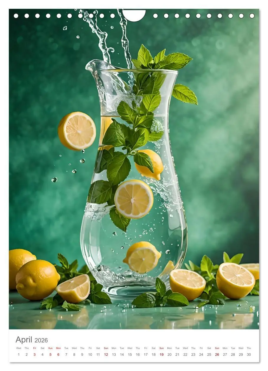 Bild: 9783516527155 | Pure refreshment - Infused water (Wall Calendar 2026 DIN A4...