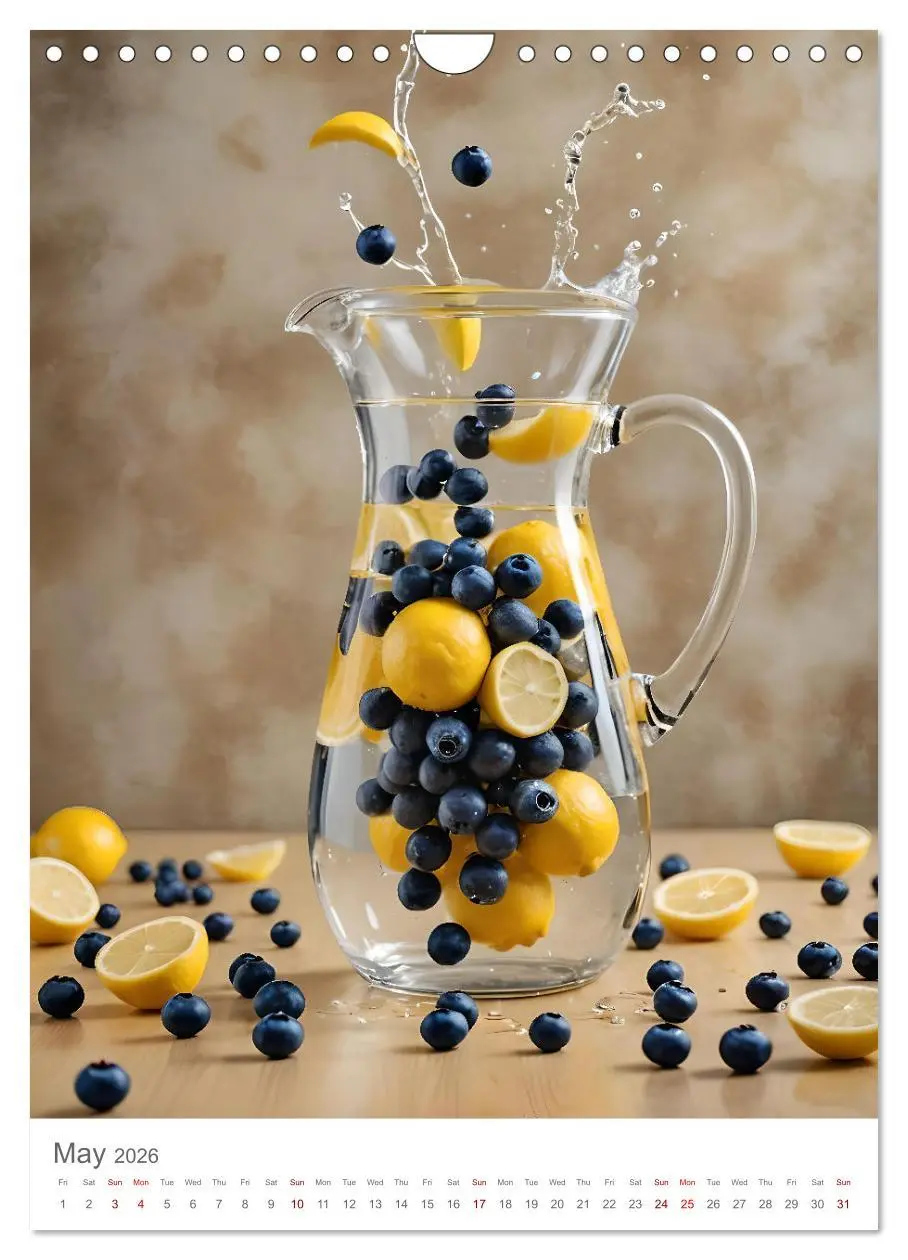 Bild: 9783516527155 | Pure refreshment - Infused water (Wall Calendar 2026 DIN A4...