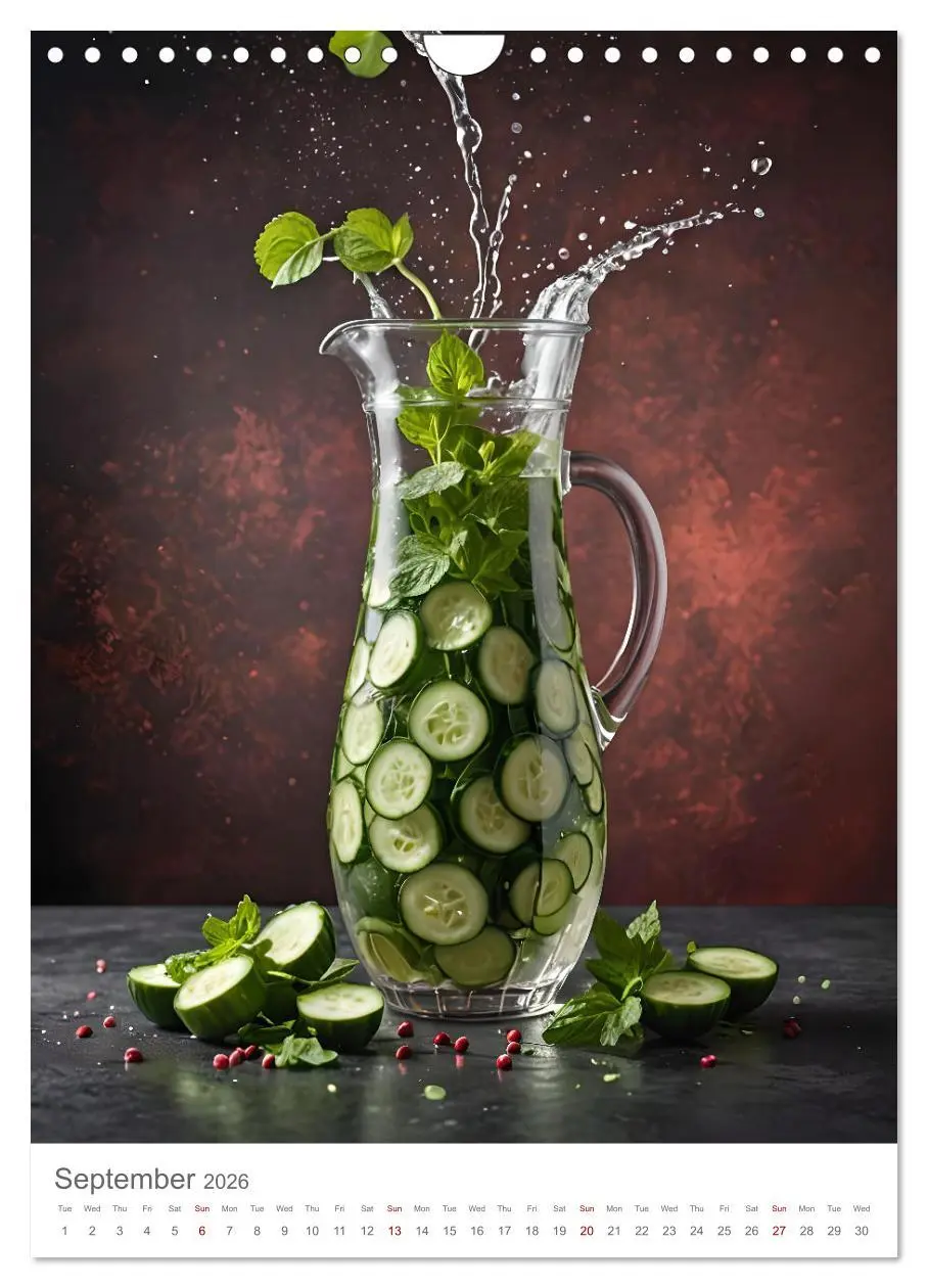 Bild: 9783516527155 | Pure refreshment - Infused water (Wall Calendar 2026 DIN A4...
