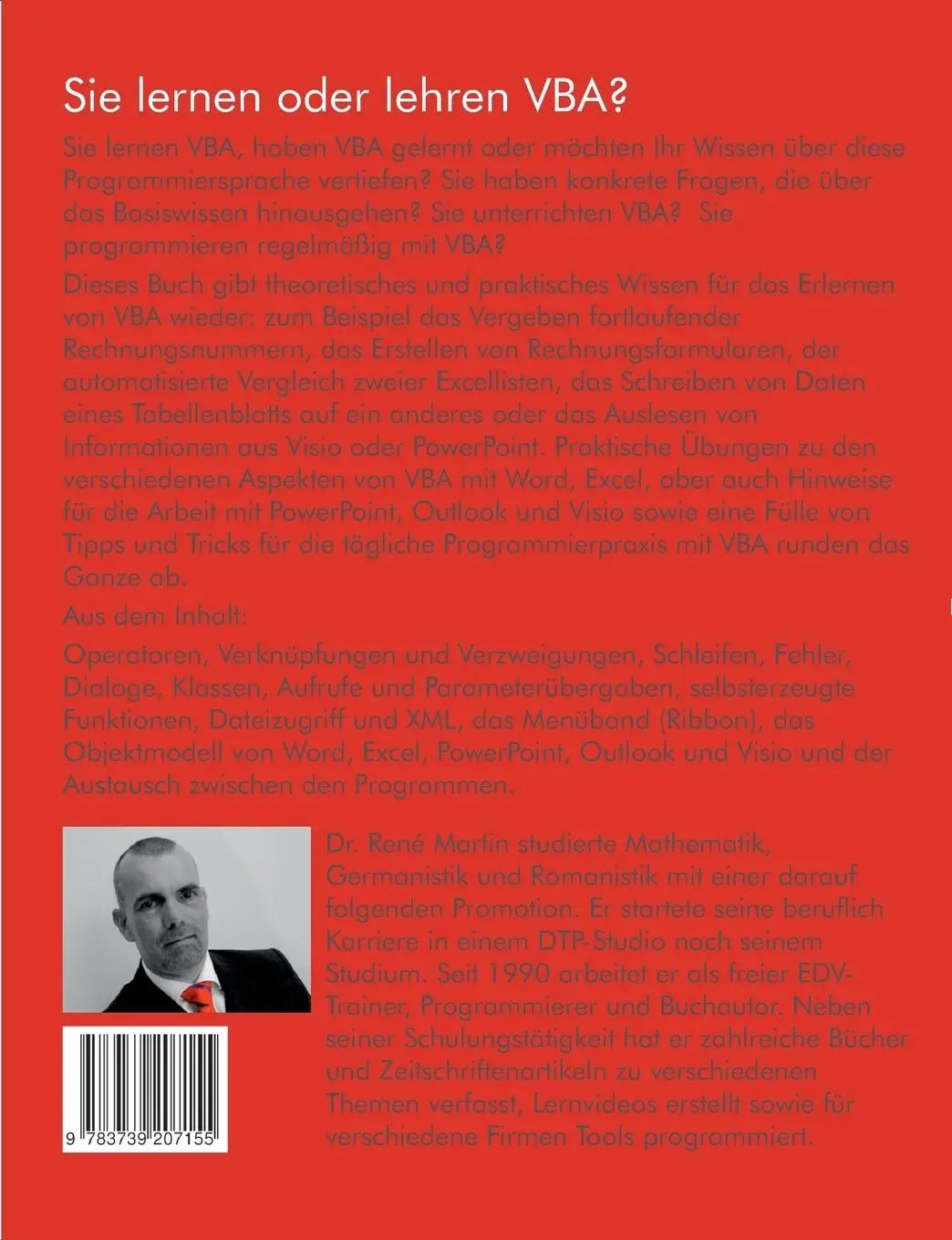 Rückseite: 9783739207155 | VBA lernen | Das Aufgaben- und Lernbuch zur Programmiersprache VBA