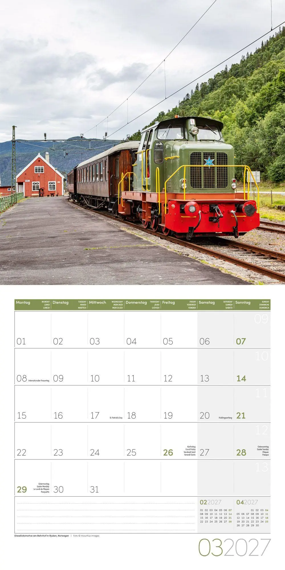 Bild: 9783838447155 | Lokomotiven Kalender 2027 - 30x30 - Art12 | Ackermann Kunstverlag GmbH