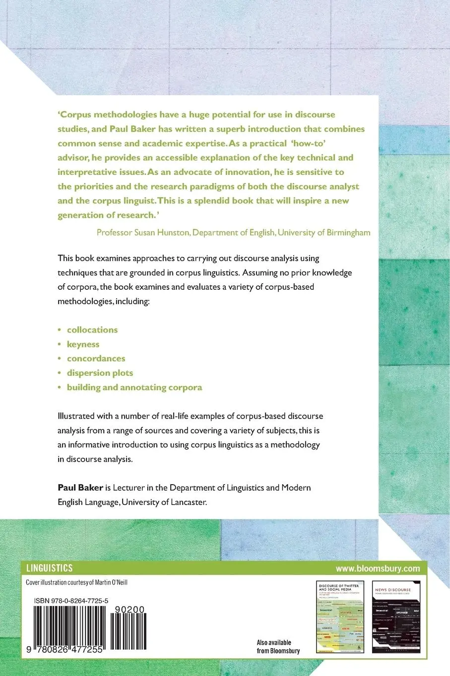 Rückseite: 9780826477255 | Using Corpora in Discourse Analysis | Paul Baker | Taschenbuch | 2006