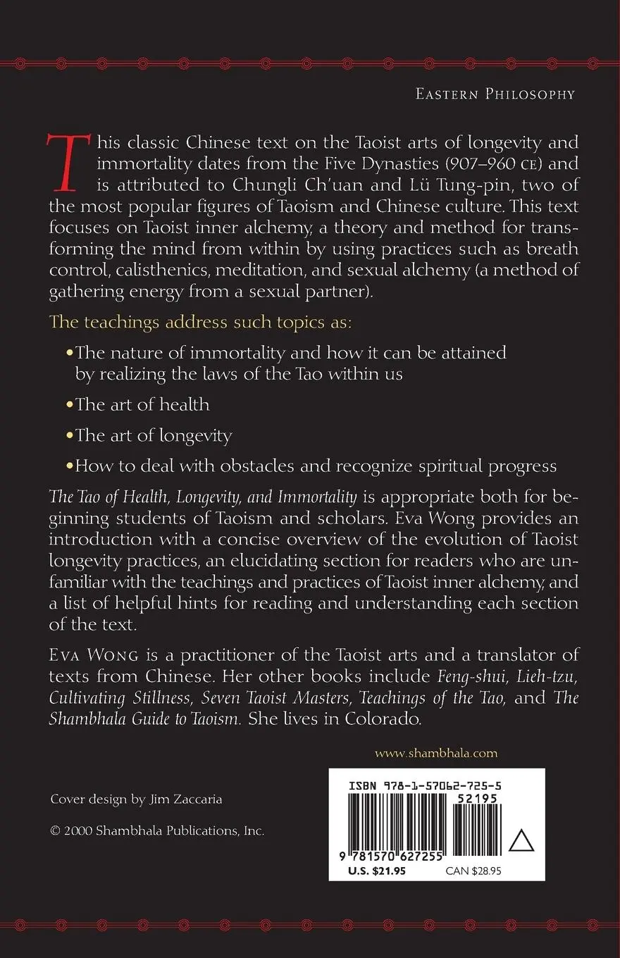 Rückseite: 9781570627255 | The Tao of Health, Longevity, and Immortality | Taschenbuch | Englisch