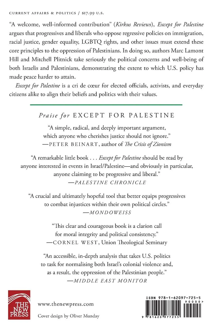 Rückseite: 9781620977255 | Except for Palestine | The Limits of Progressive Politics | Buch