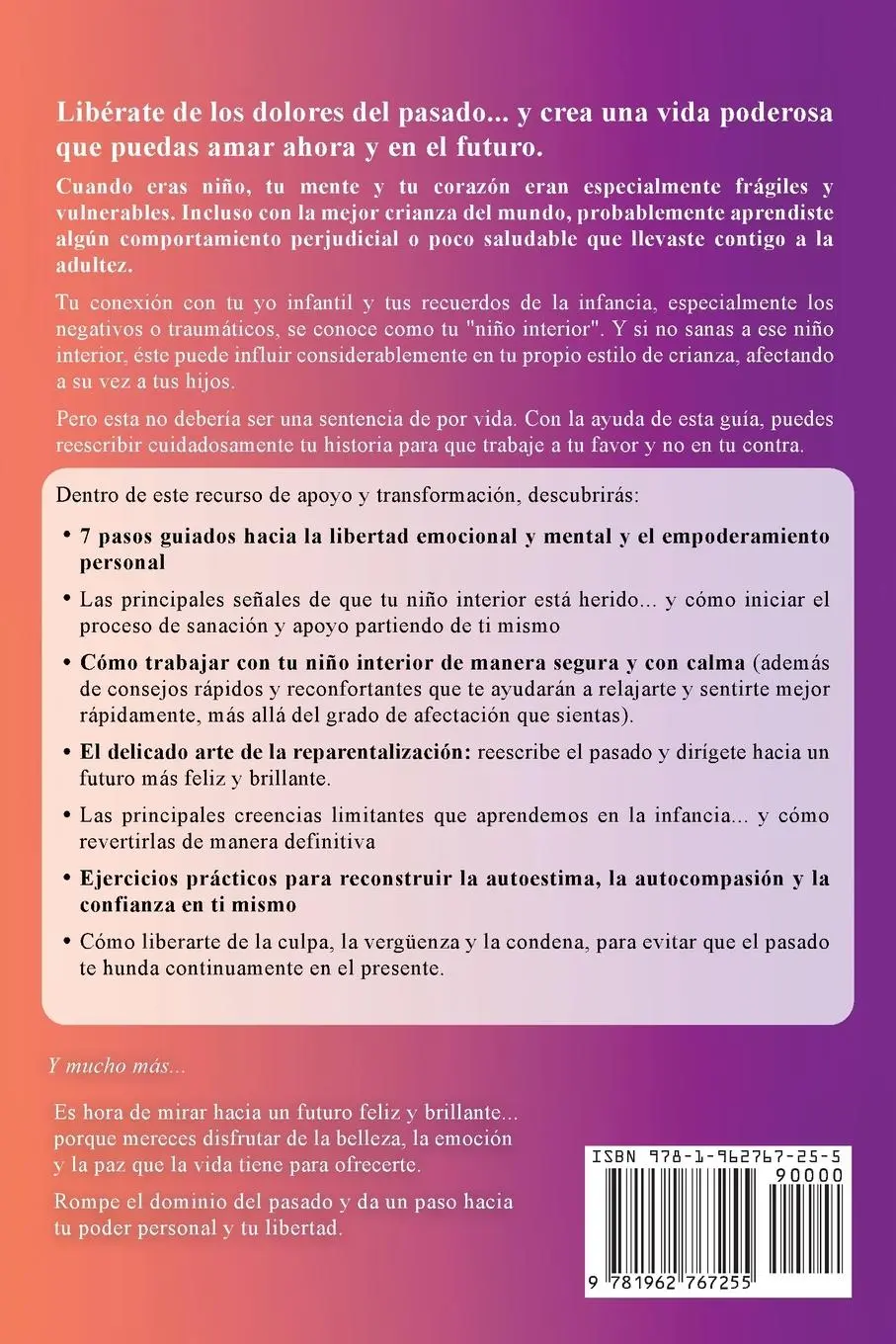 Rückseite: 9781962767255 | REPARENTANDO A TU NIÑO INTERIOR HERIDO | Leigh W. Hart | Taschenbuch