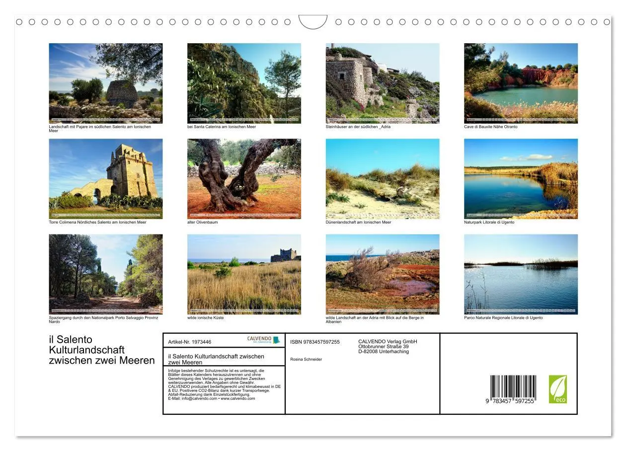 Bild: 9783457597255 | il Salento Kulturlandschaft zwischen zwei Meeren (Wandkalender 2026...