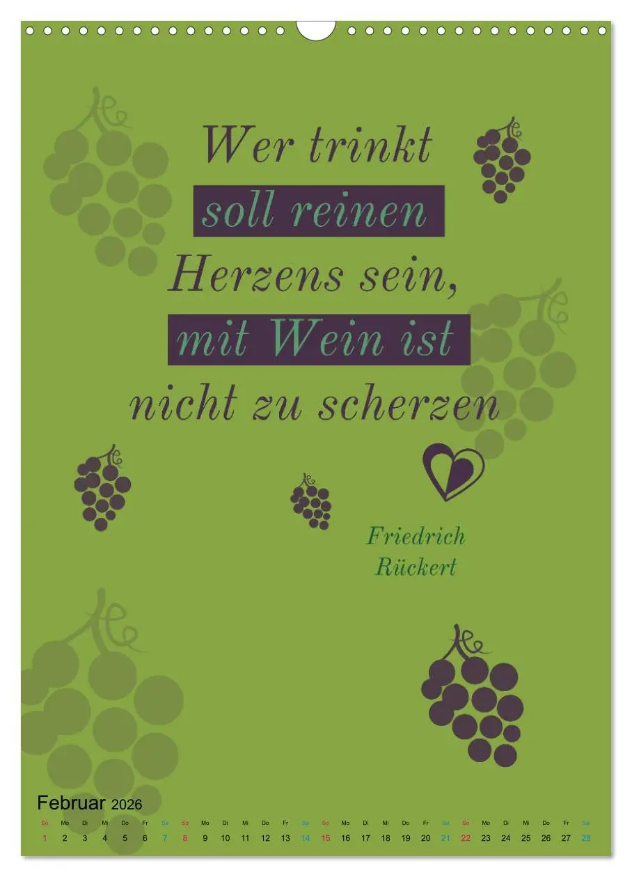 Bild: 9783516377255 | WEIN Weisheiten und Sprichworte (Wandkalender 2026 DIN A3 hoch),...