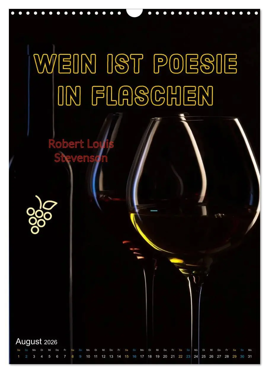 Bild: 9783516377255 | WEIN Weisheiten und Sprichworte (Wandkalender 2026 DIN A3 hoch),...