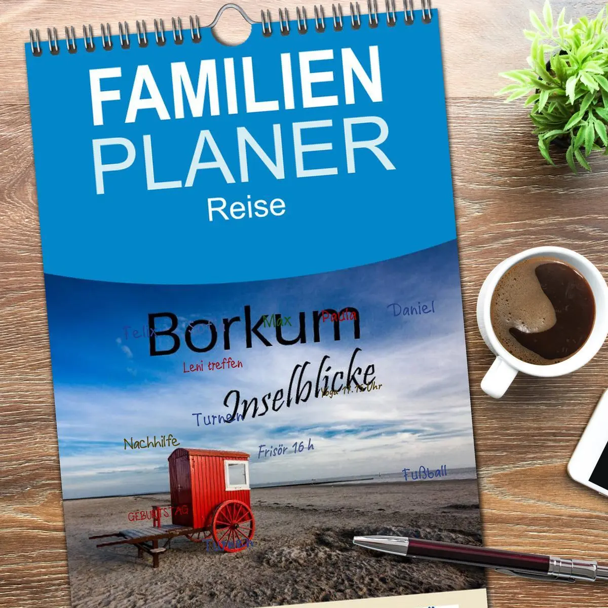 Bild: 9783516517255 | Familienplaner 2026 - Borkum - Inselblicke mit 5 Spalten...