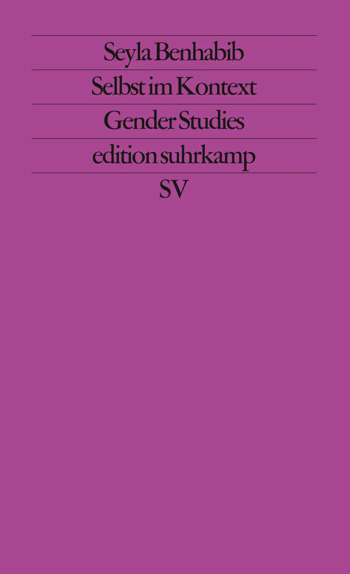 Cover: 9783518117255 | Selbst im Kontext | Seyla Benhabib | Taschenbuch | edition suhrkamp