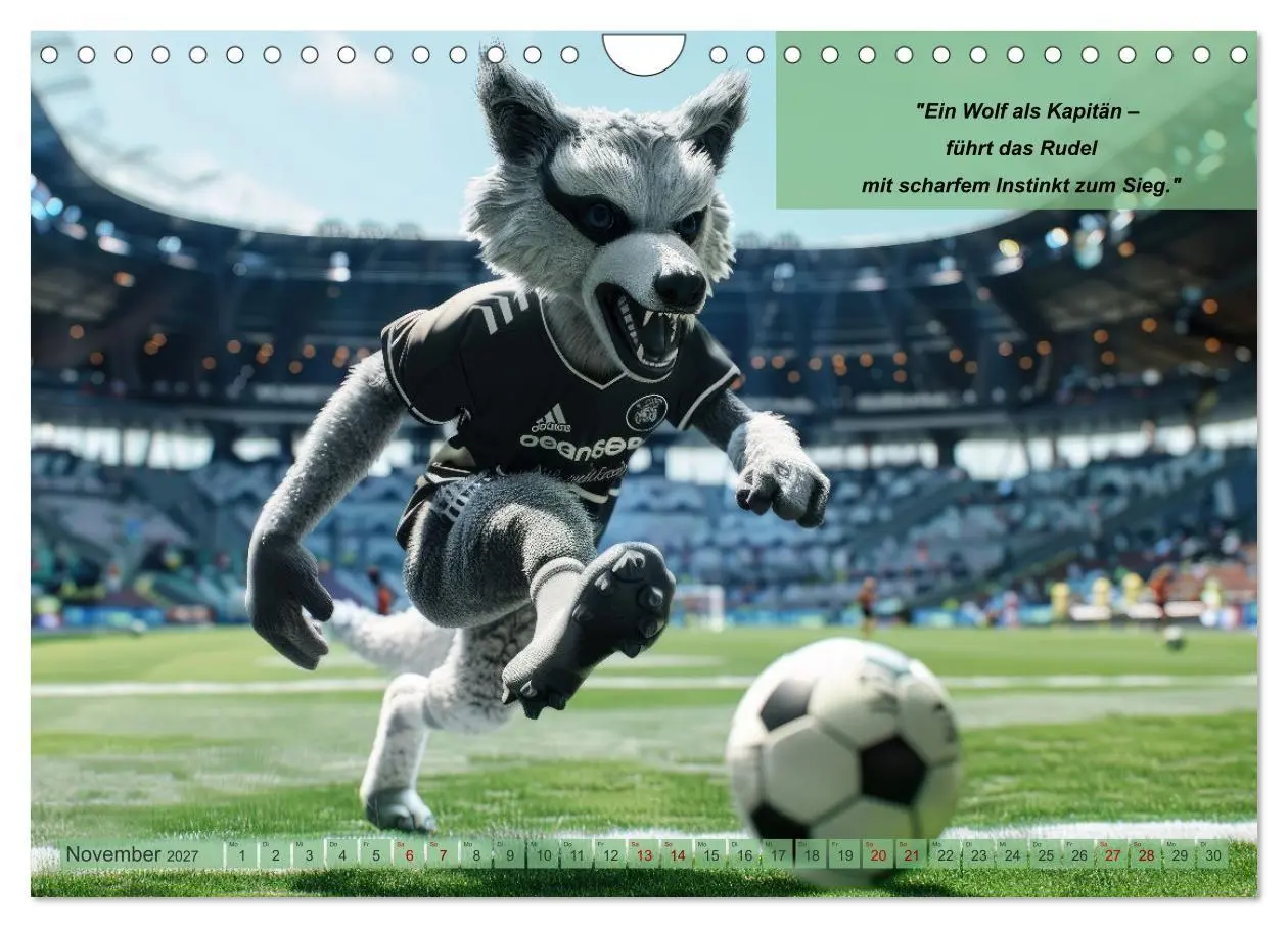 Bild: 9783569087255 | Der tierisch lustige Fußballkalender (Wandkalender 2027 DIN A4...