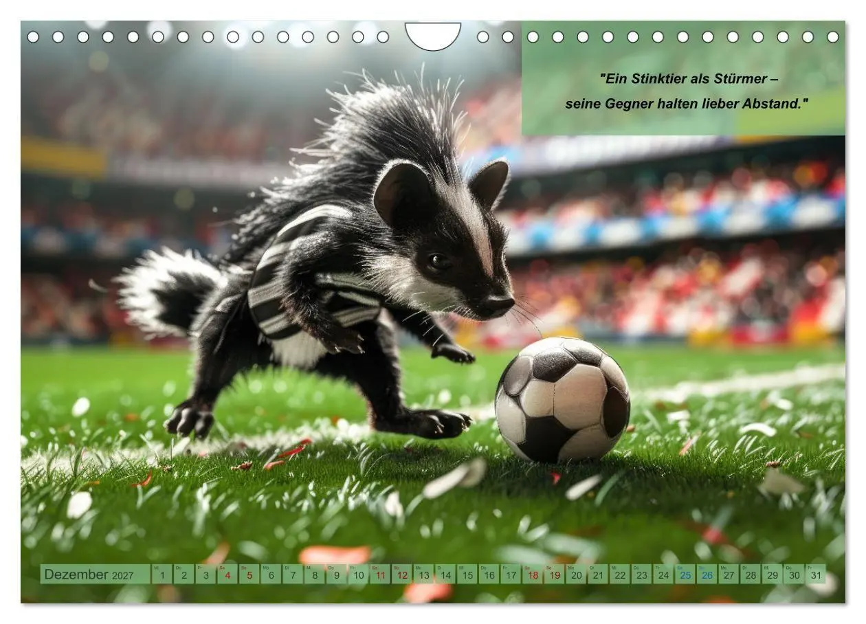 Bild: 9783569087255 | Der tierisch lustige Fußballkalender (Wandkalender 2027 DIN A4...