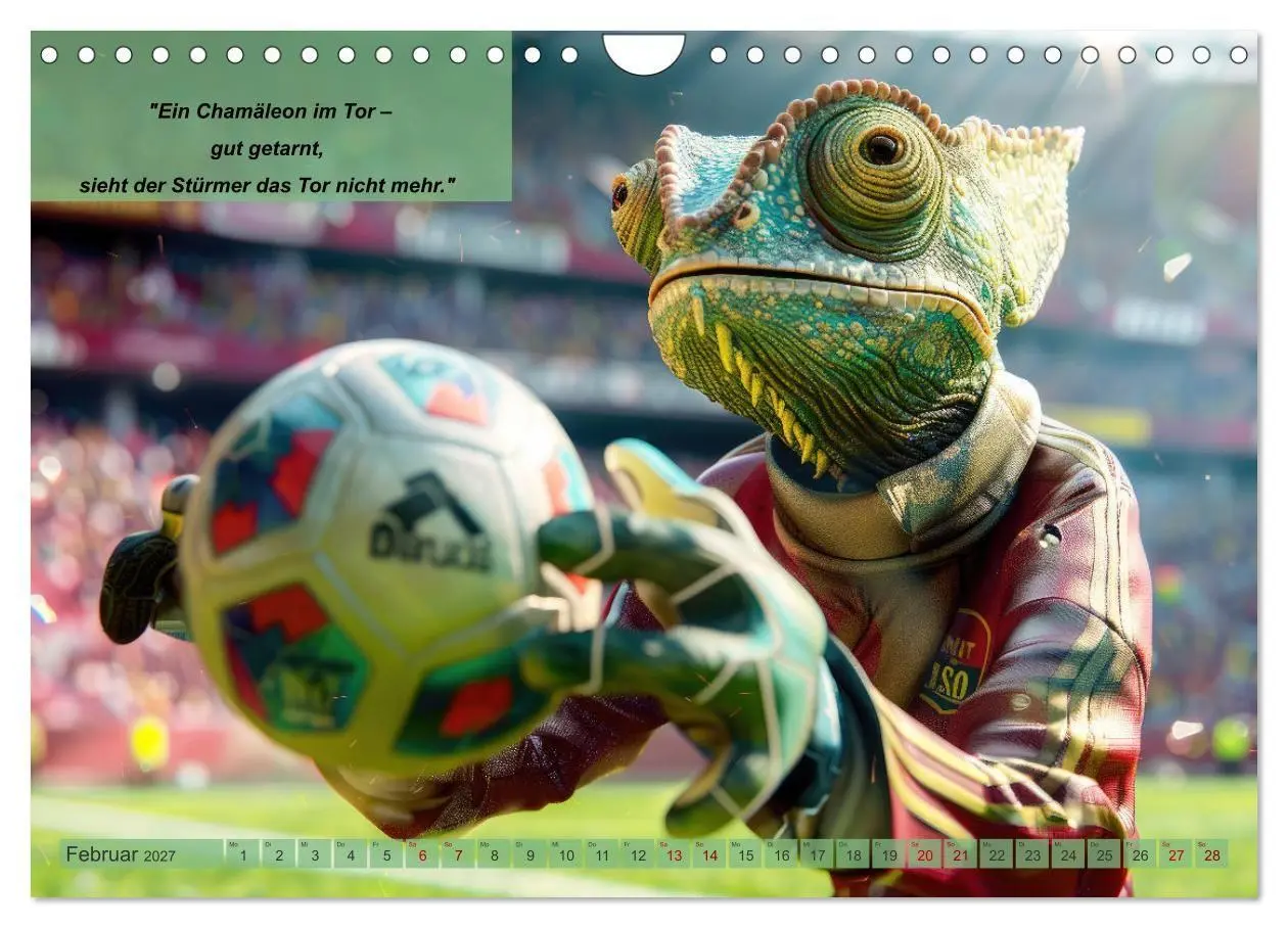 Bild: 9783569087255 | Der tierisch lustige Fußballkalender (Wandkalender 2027 DIN A4...